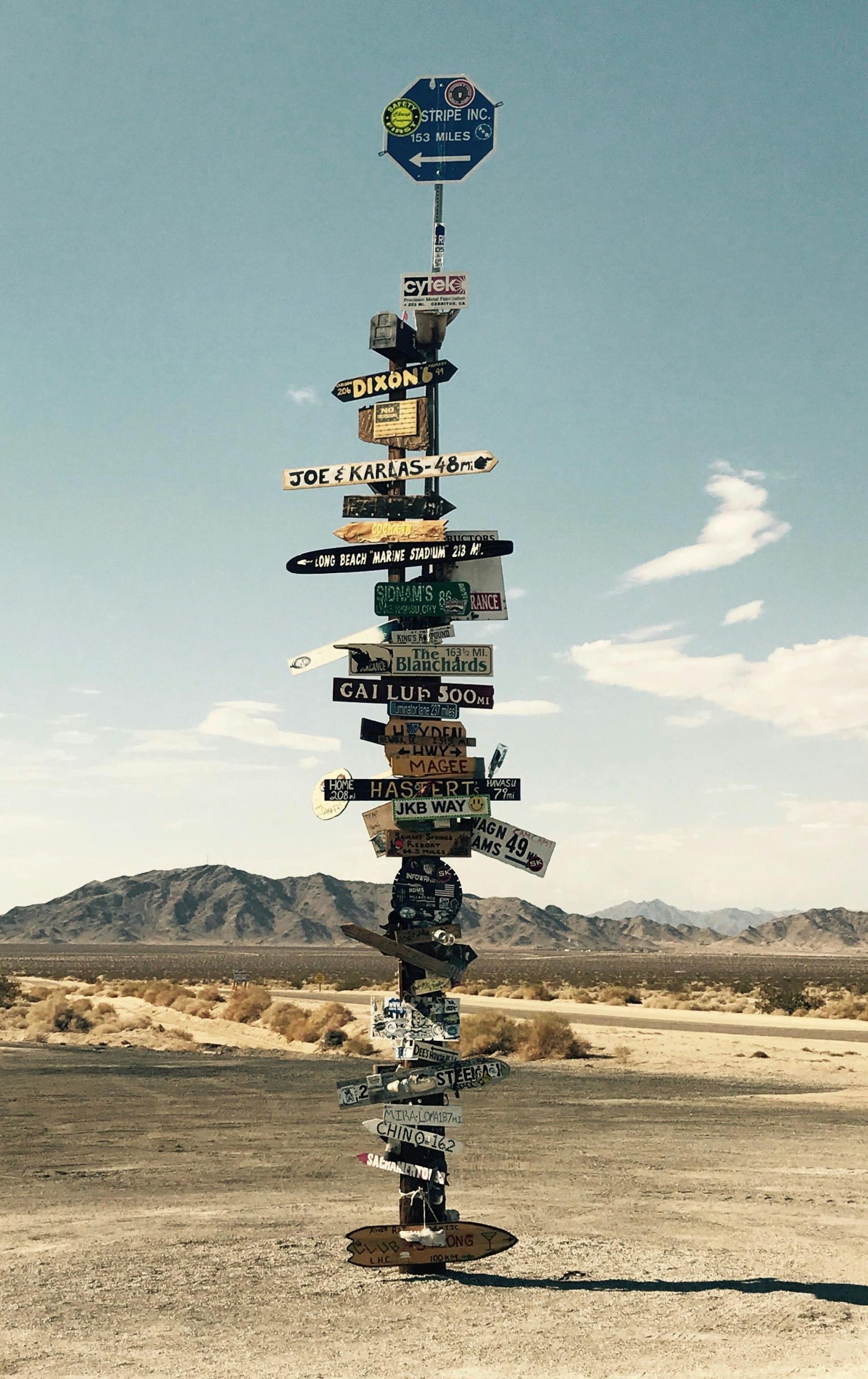 Symbolischer Wegweiser in der Wüste mit vielen Richtungen – Sinnbild für Coaching, Entscheidungsfindung und psychologische Beratung in unübersichtlichen Lebensphasen